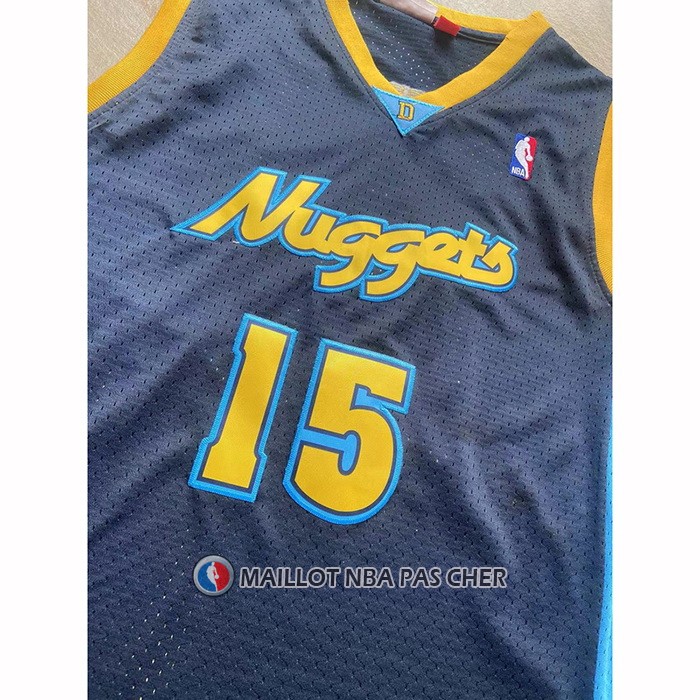 Maillot Denver Nuggets Carmelo Anthony NO 15 Mitchell & Ness 2006-07 Bleu